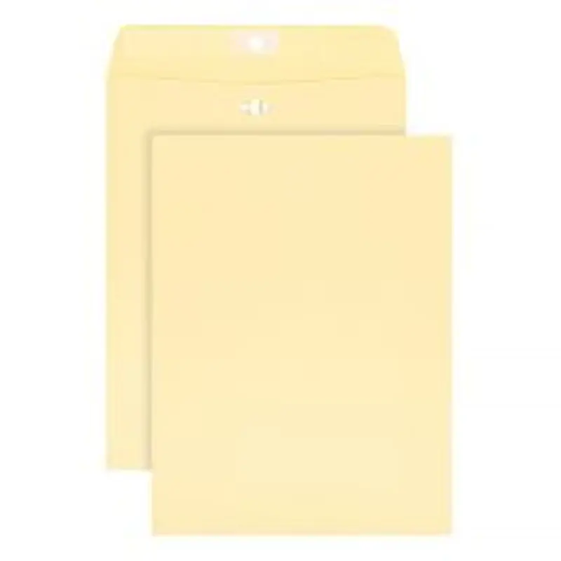 9" x 12" Manila Envelopes, Extra Heavyweight, Clasp Closure, Manila, Box Of 100