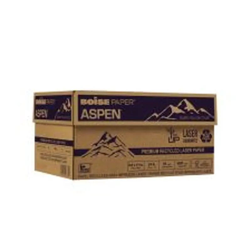 Boise ASPEN Premium Laser Paper, 8 Reams, White, Letter Size (8 1/2" x 11"), 500 Sheets Per Ream, 30% Recycled, FSC Certified, 24 Lb, 96 Brightness