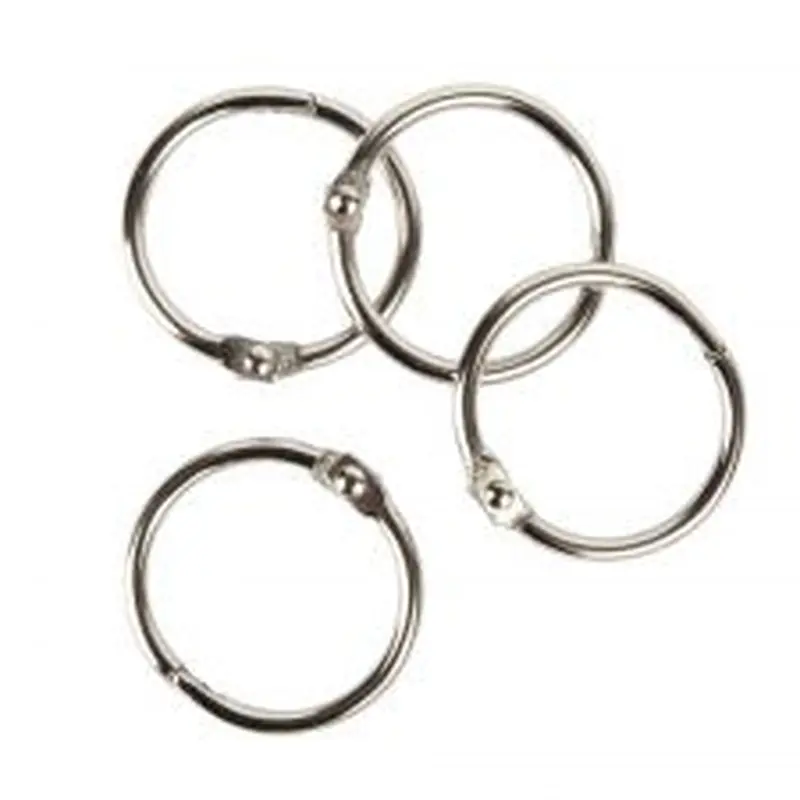 Book Rings, 1", Silver, Pack Of 100