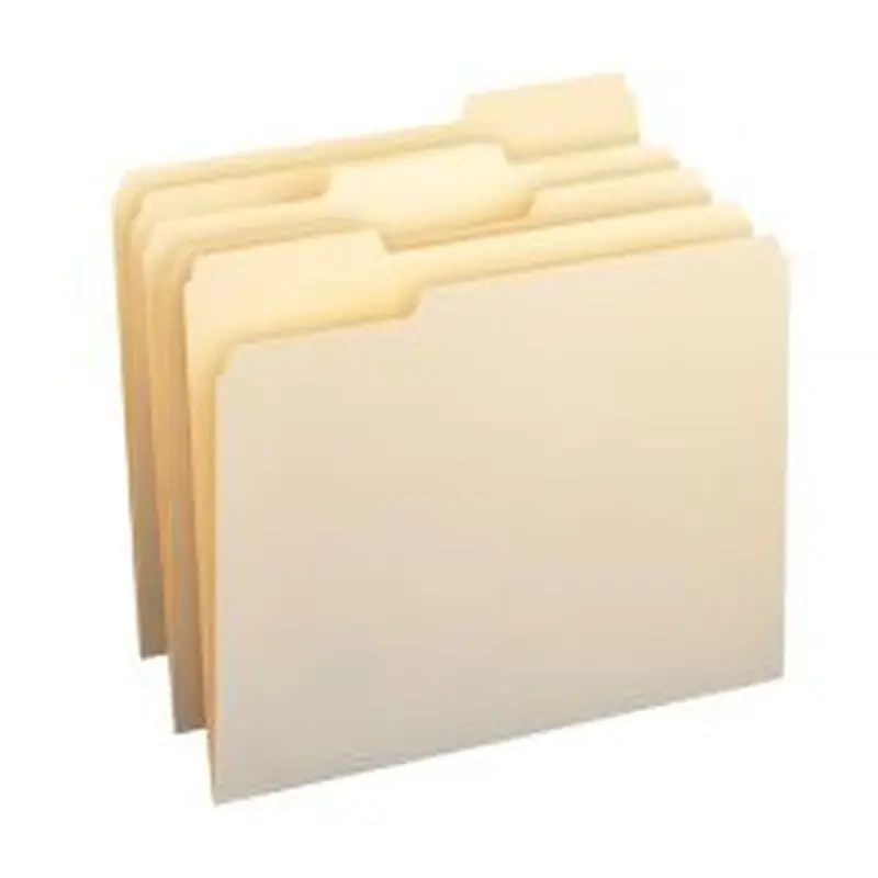 File Folders, 1/3 Cut, Letter Size, Manila, Pack Of 250