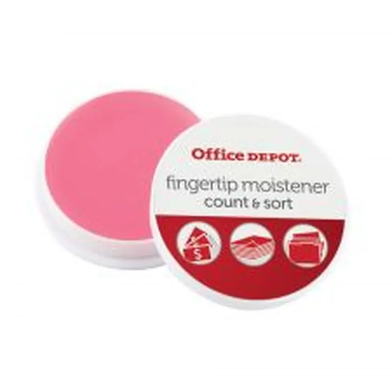 Fingertip Moisteners, 10 Grams, Pink, Pack Of 3