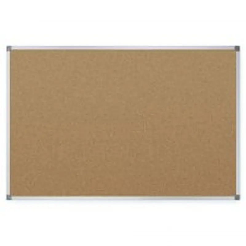 Quartet Basic Cork Bulletin Board, 48" x 36", Aluminum Frame With Silver Finish