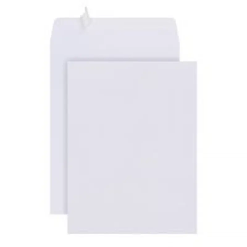  9" x 12" Catalog Envelopes, Clean Seal, 30% Recycled, White, Box Of 125