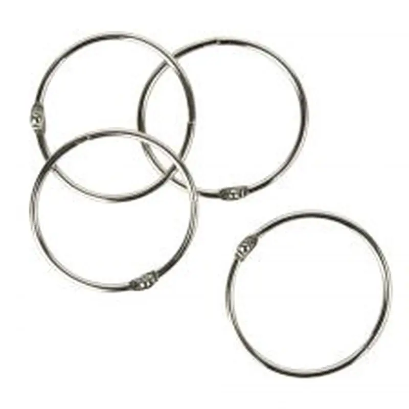 Book Rings, 2", Silver, Pack Of 25