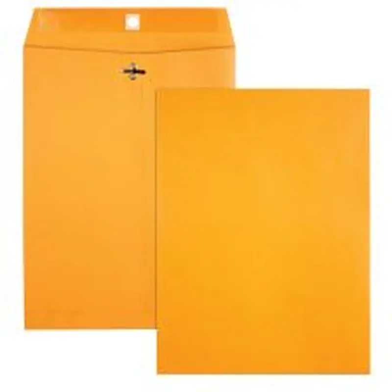 Manila Envelopes, 10" x 13", Clasp Closure, Brown Kraft, Box Of 100