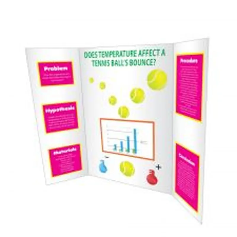Tri-Fold Display Foam Board, 36" x 48", White