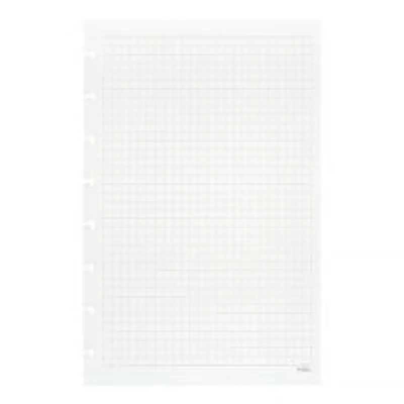 TUL Discbound Notebook Refill Pages, Junior Size, Graph Ruled, 50 Sheets, White