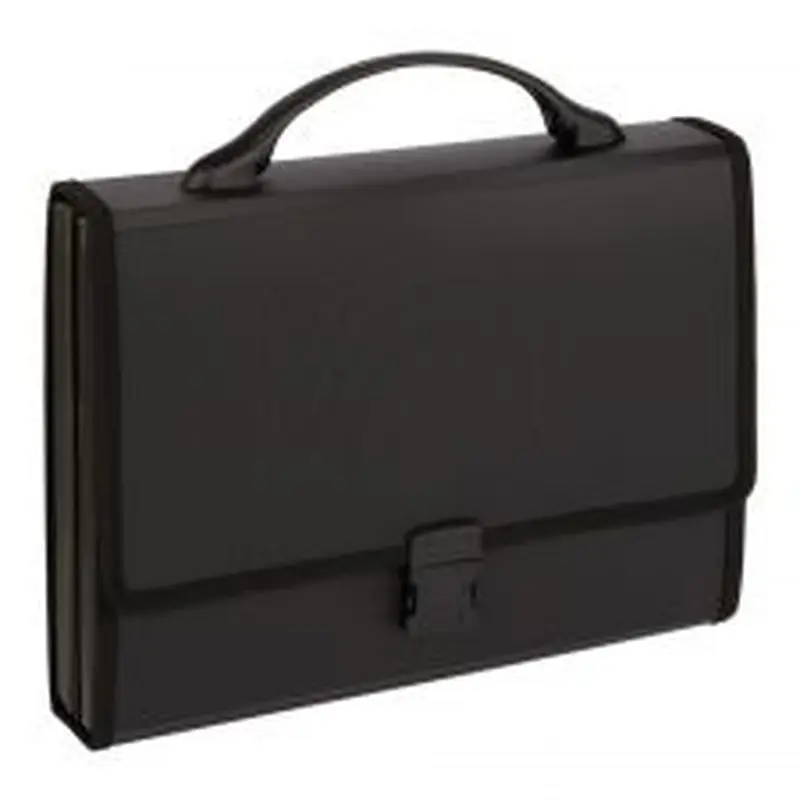 Expanding Poly 26-Pocket File, Letter Size, Black
