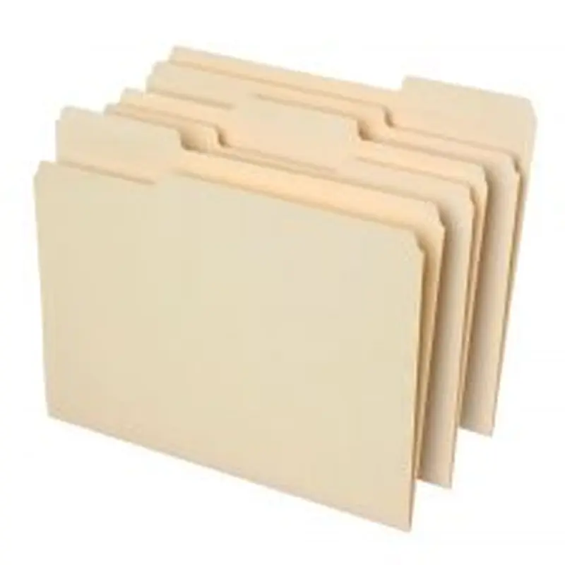 File Folders, 1/3 Cut, Letter Size, 30% Recycled, Manila, Pack Of 100 Folders