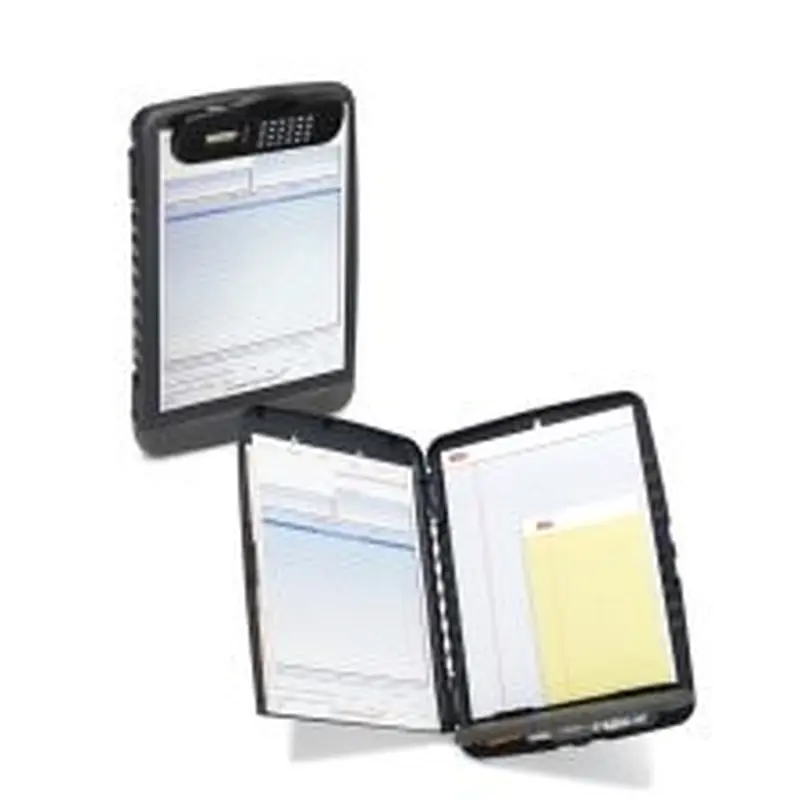 Form Holder Storage Clipboard Box With Calculator, 10" x 14-1/2", Charcoal