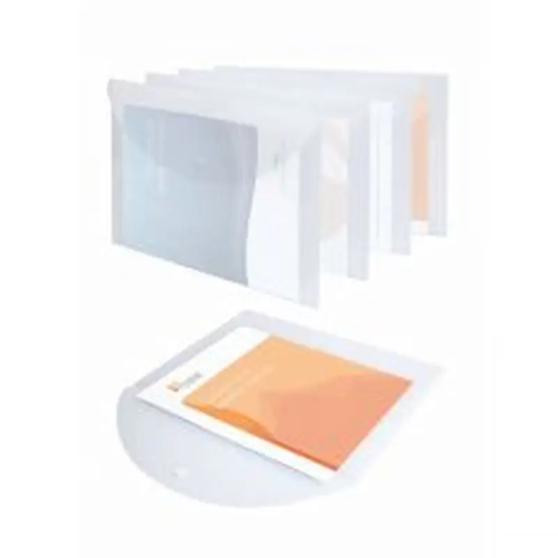 Poly Snap Document Files, Clear, Pack Of 5