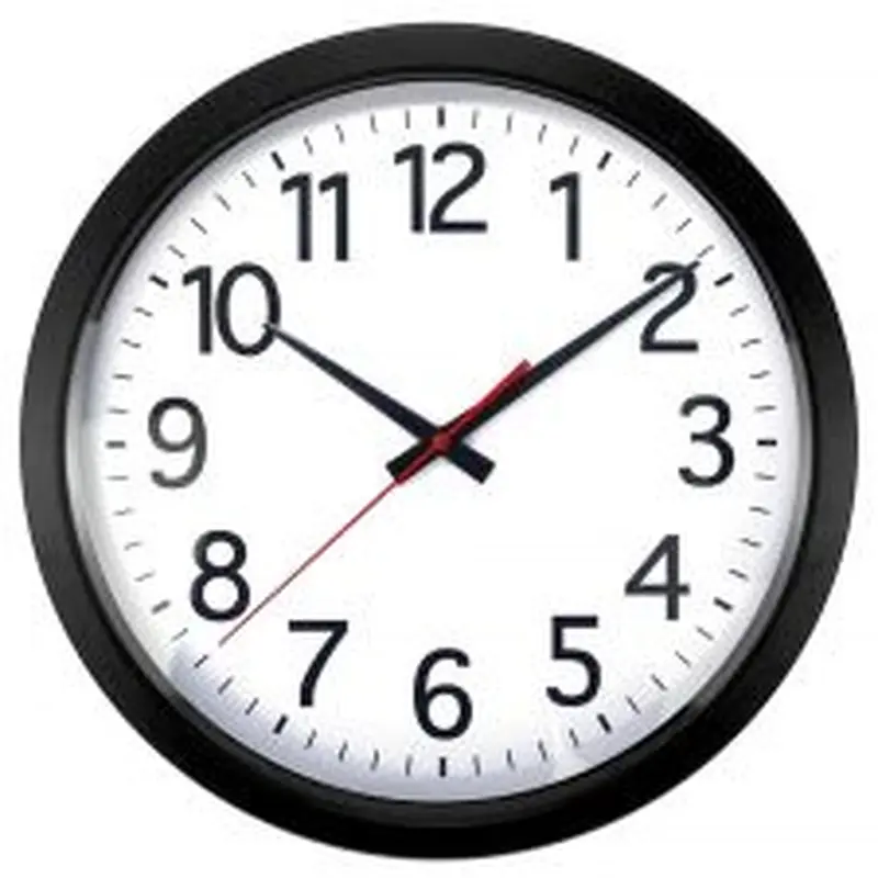 Quartz Wall Clock, 14", Black - ODFN706685