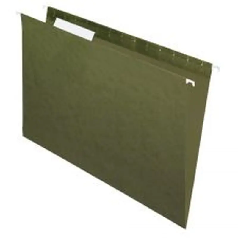 Hanging Folders, 1/3 Cut, Legal Size, 100% Recycled, Green, Pack Of 25