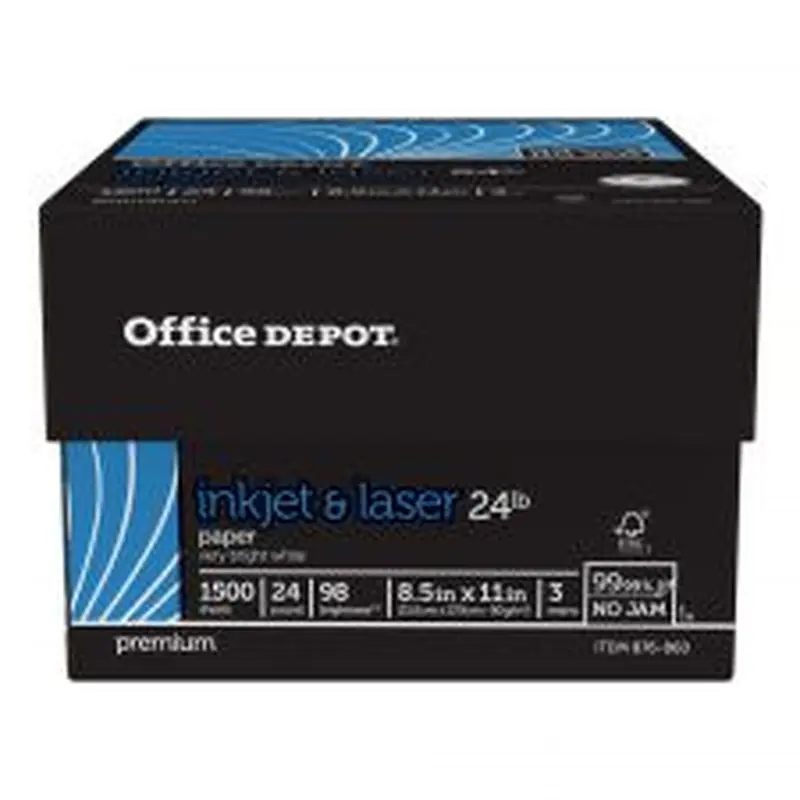 Inkjet Or Laser Paper, 3 Reams, White, Letter Size Paper, 500 Sheets Per Ream, 24 Lb, 98 Brightness