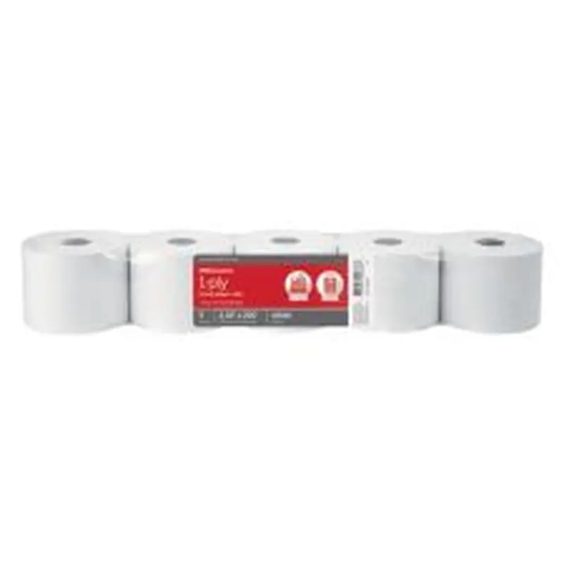 Paper Rolls, 2-1/4" x 200', White, Pack Of 5