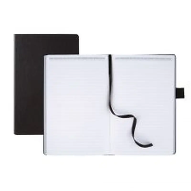 Premium Hardcover Business Journal, 8 1/2" x 5 1/2", Narrow Ruled, 192 Pages (96 Sheets), Black