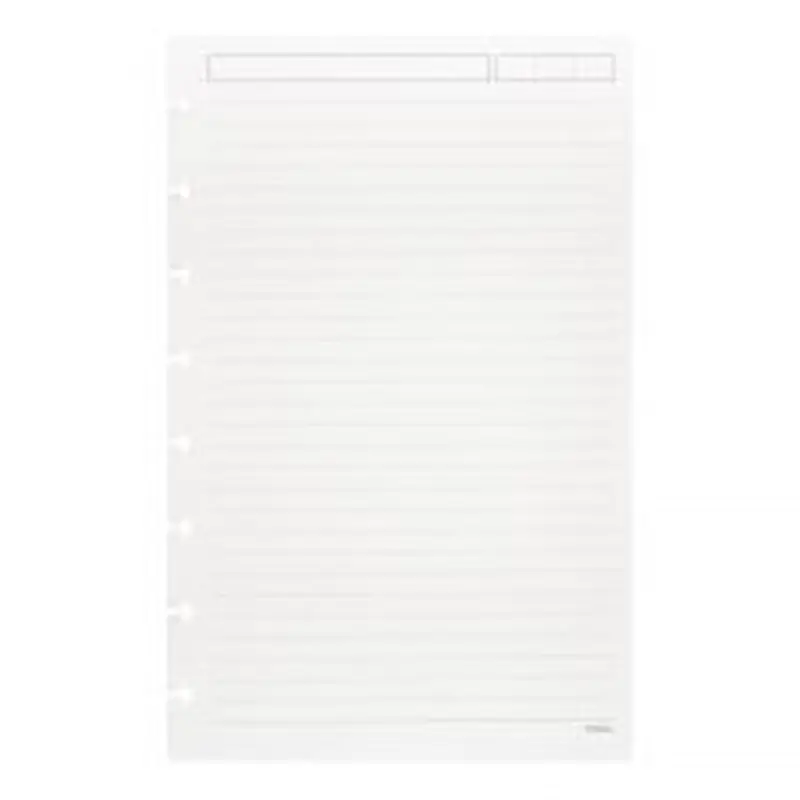 TUL Discbound Refill Pages, Junior Size, Narrow Ruled, 50 Sheets, White