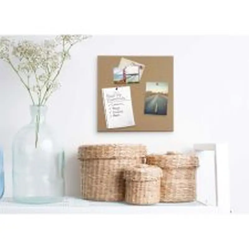U Brands Cork Canvas Bulletin Board, 36" X 24", Frameless, Actual Size 35" X 23" (2875U00-01)