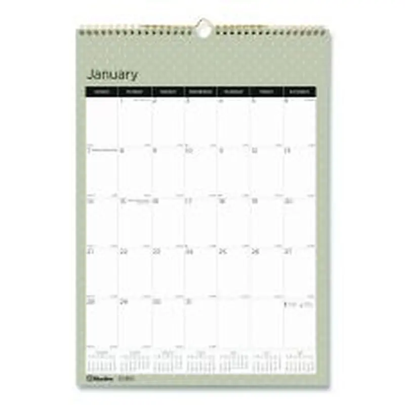 Blueline 12-Month Wall Calendar, Minimalistic Artwork, 12 x 17, White/Multicolor Sheets, 12-Month (Jan to Dec): 2026