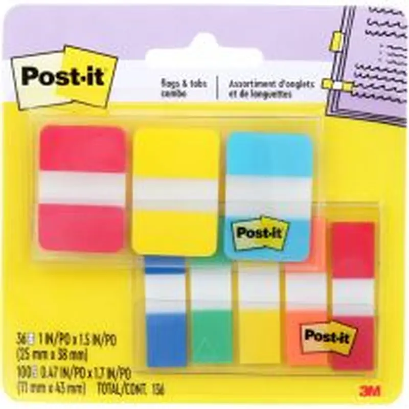 Post-it Tabs and Flags Combo Pack