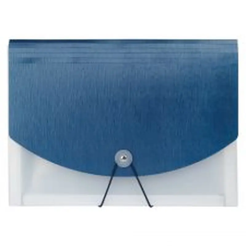 Twin-Tone Poly Expanding File, 7" Expansion, Letter Size, Clear/Blue