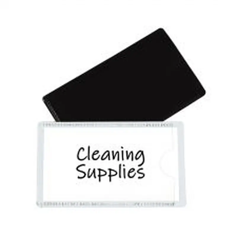 C-Line Slap-Stick Magnetic Label Holders, Side Load, 4.25 x 2.5, White, 10/Pack