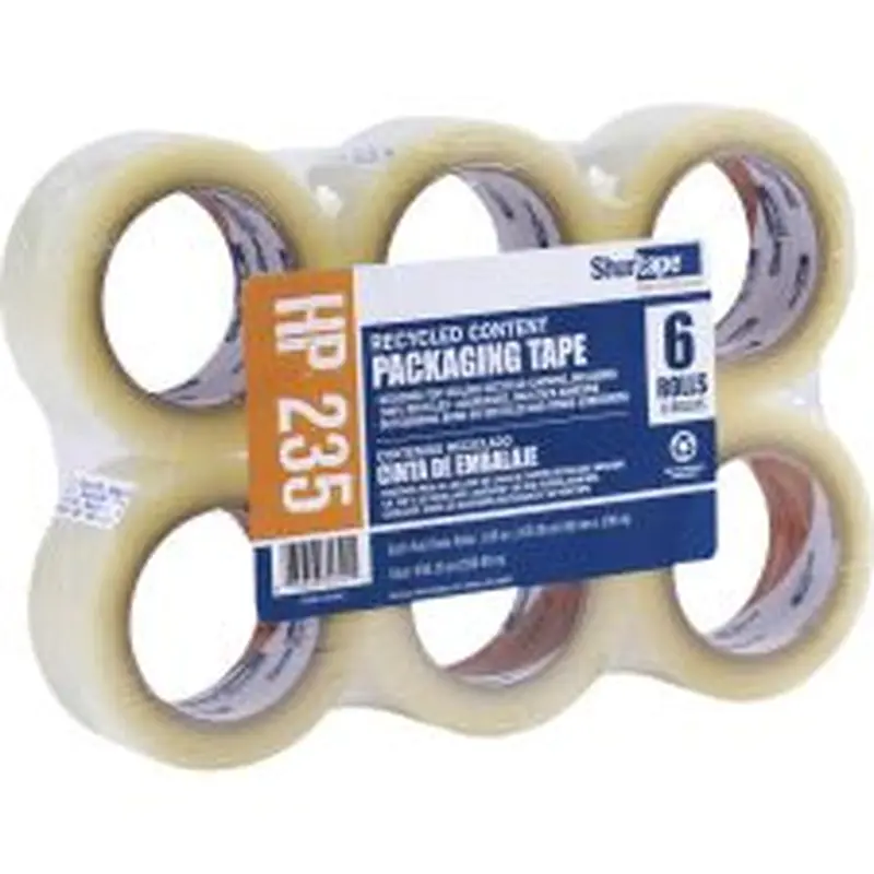 Duck Brand HP 235 Hot Melt Packaging Tape, 1.89" x 328.08', Clear, Pack Of 6 Rolls