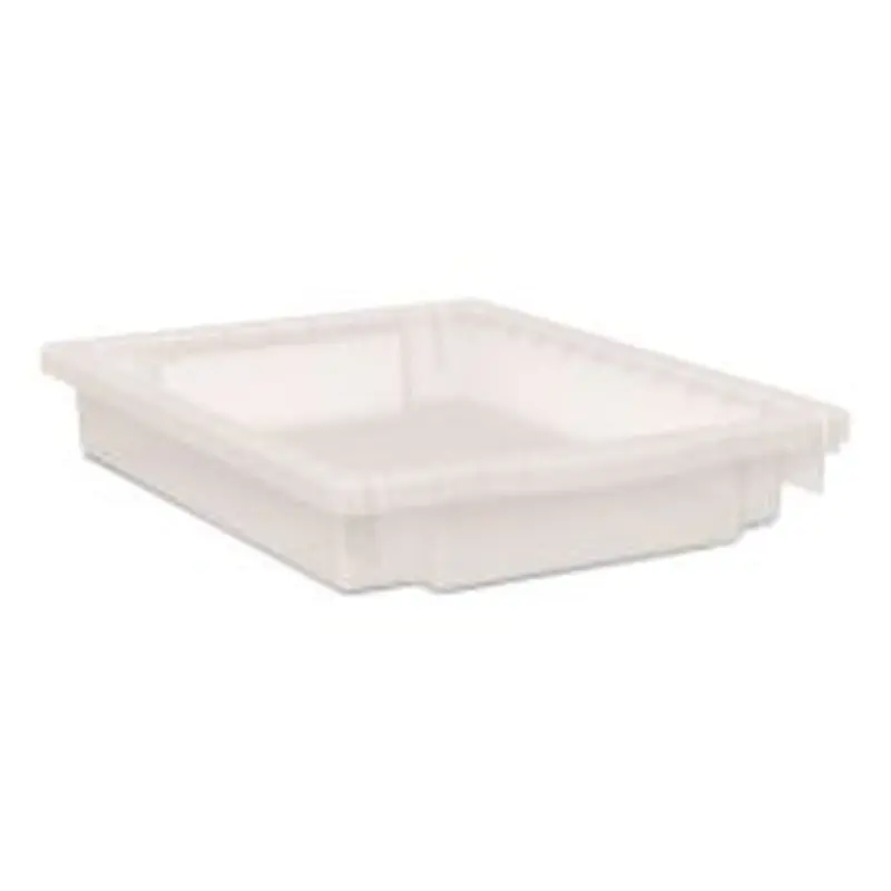 HON Flagship Storage Bins, 1 Section, 12.75" x 16" x 3", Translucent White