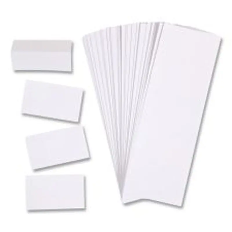U Brands Data Card Replacement, 3 x 1.75, White, 500/Pack