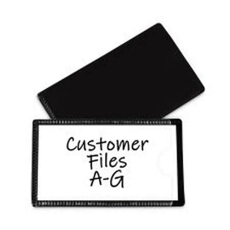 C-Line Slap-Stick Magnetic Label Holders, Side Load, 4.25 x 2.5, Black, 10/Pack