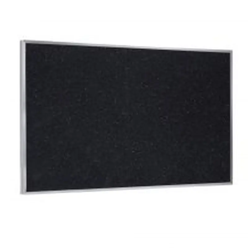 Ghent Bulletin Rubber Board, 3 1/24" x 5 1/24", 90% Recycled, Confetti Silver Frame