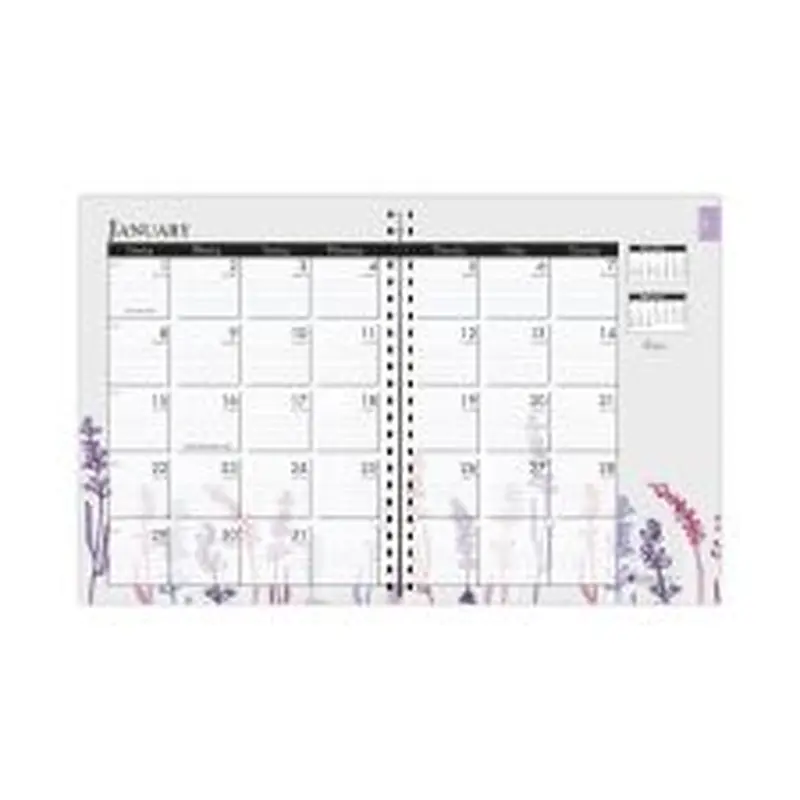 House of Doolittle Recycled WildFlower Weekly/Monthly Planner, WildFlower Artwork, 11 x 8.5, Gray/White/Purple Cover, 12-Month (Jan-Dec): 2026