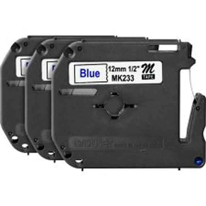 P-touch P-touch Nonlaminated M Series Tape Cartridge - 1/2"x 26 1/5" - Rectangle - Direct Thermal - White - Self-adhesive, Non-laminated - 3 / Bundle