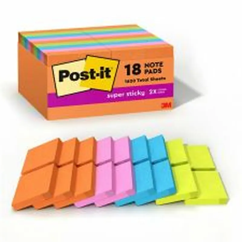 Post-it Super Sticky Notes - Energy Boost Color Collection