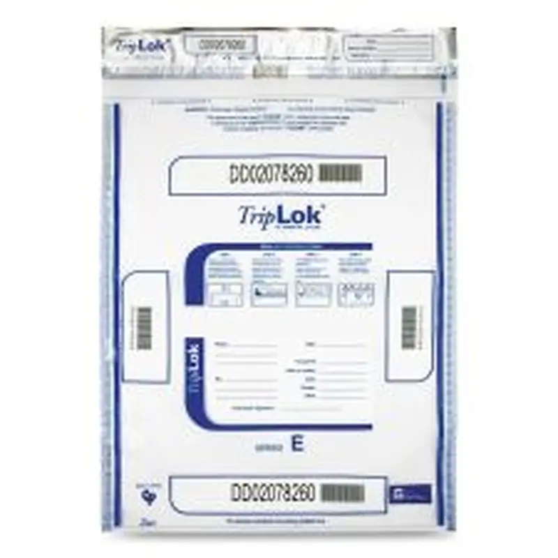 TripLOK Deposit Bag, Plastic, 15 x 20, Clear, 250/Carton