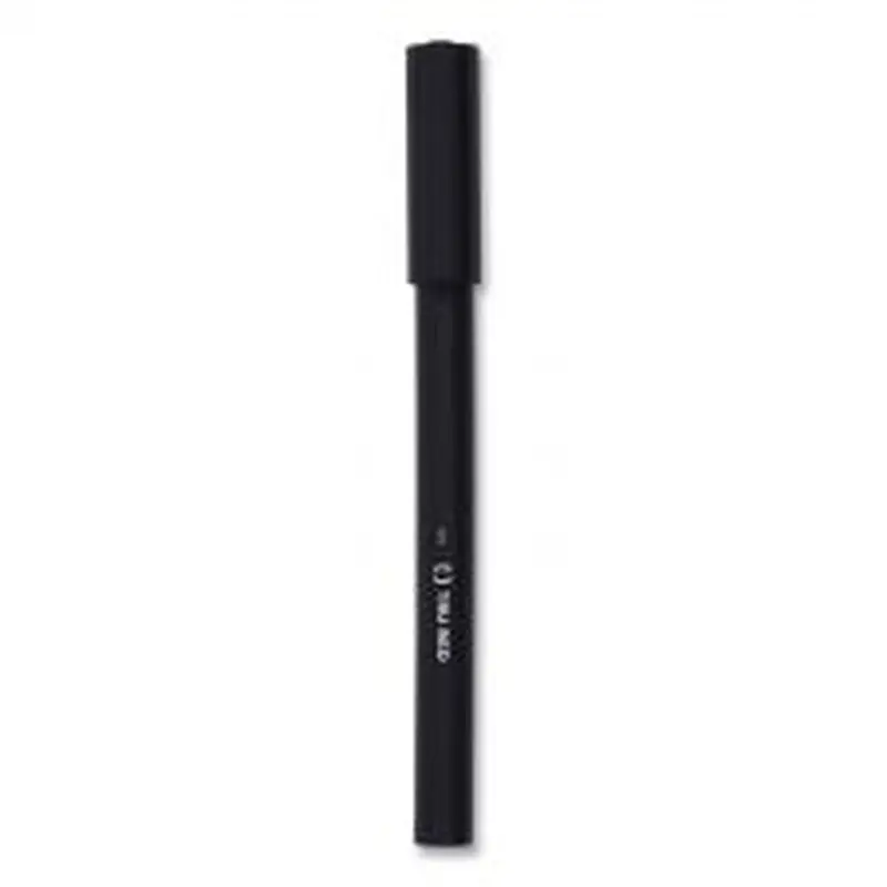 TRU RED Quick Dry Gel Pen, Stick, Fine 0.5 mm, Black Ink, Black Barrel, Dozen