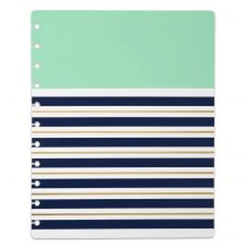 TUL Discbound Notebook Covers, Letter Size, Mint Stripes, Pack of 2 Covers