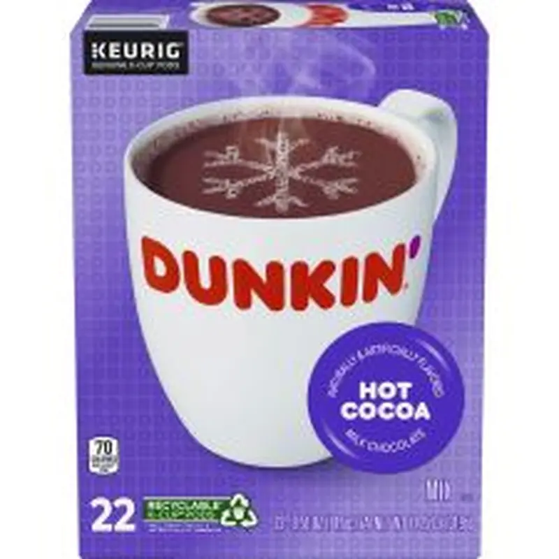 Dunkin' Milk Chocolate Hot Cocoa K-Cup Pods, 22/Box