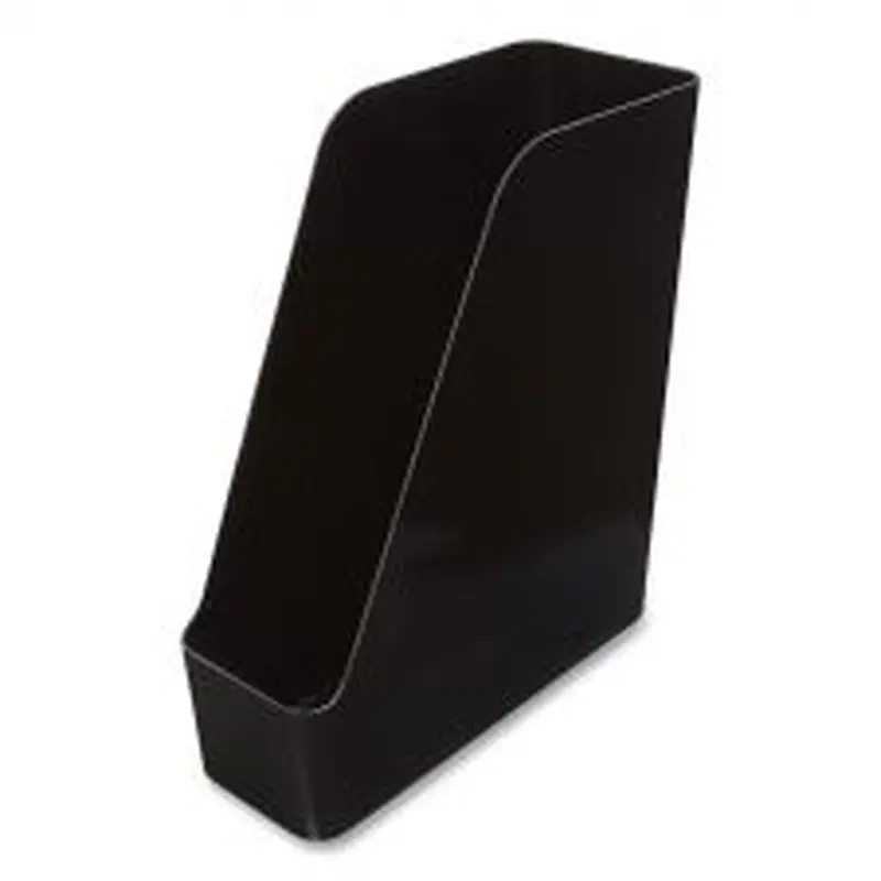 TRU RED Plastic Magazine File, 4.28 x 10.47 x 11.7, Black, 2/Pack
