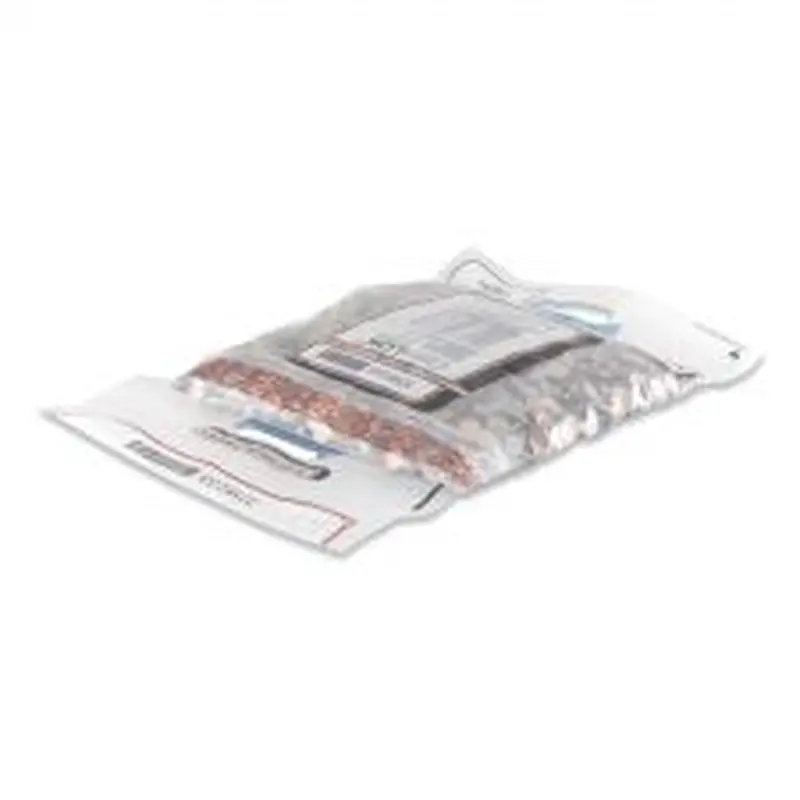 CoinLOK Coin Bag, Plastic, 14.5 x 25, Clear, 50/Pack