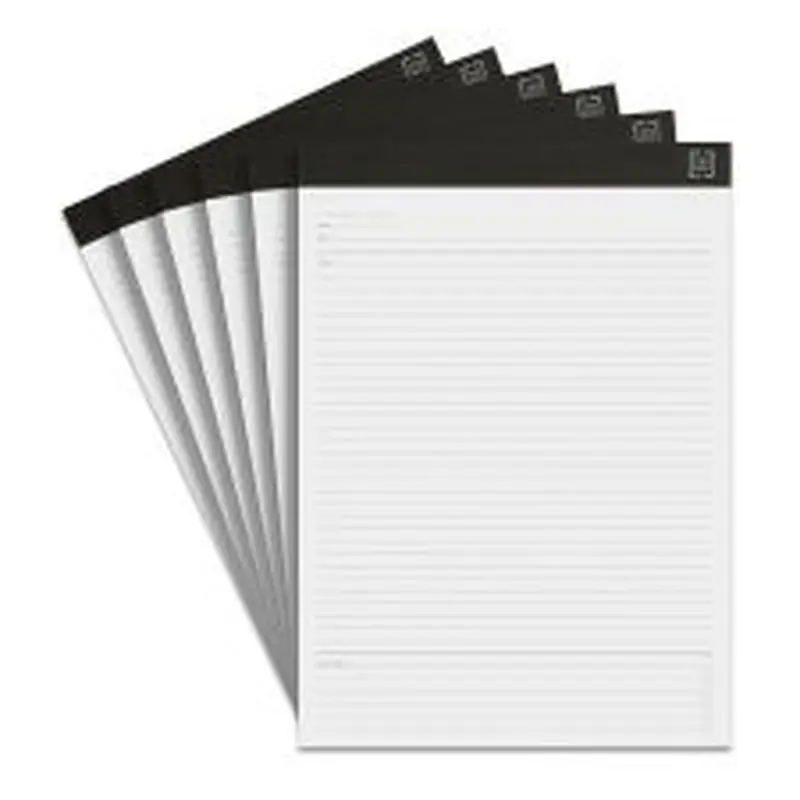 TRU RED Notepads, Meeting-Minutes/Notes Format, 50 White 8.5 x 11.75 Sheets, 6/Pack