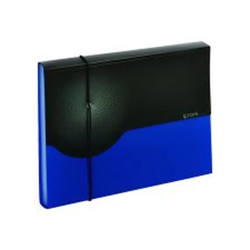 Pendaflex Seven-Pocket Poly Expanding File, 1" Expansion, 7 Sections, Elastic Cord Closure, 1/6-Cut Tabs, Letter Size, Blue