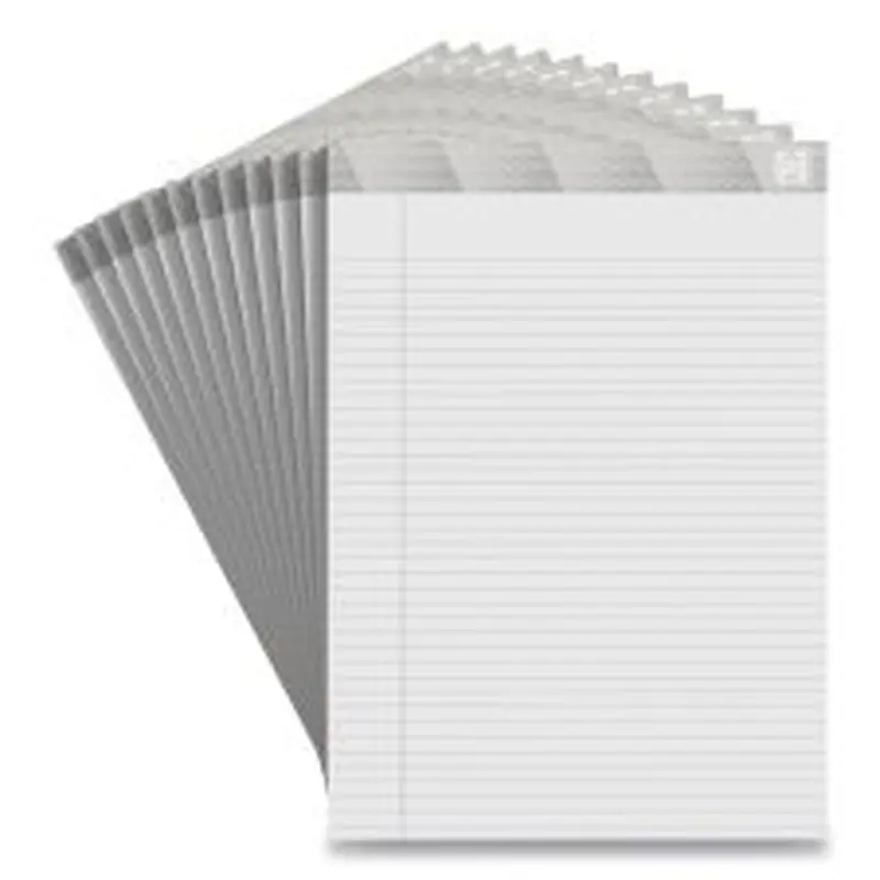 TRU RED Notepads, Narrow Rule, (50) White 8.5 x 11.75 Sheets, 12/Pack