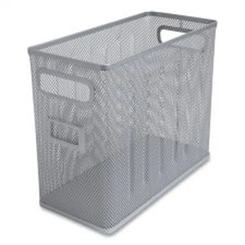 TRU RED Wire Mesh Box-Style Vertical Document Organizer, 1 Section, Letter-Size, 5.79 x 12.4 x 10.16, Silver