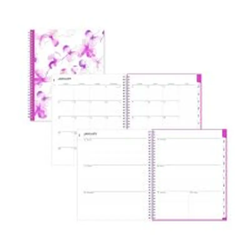 Blue Sky Breast Cancer Awareness Create-Your-Own Cover Weekly/Monthly Planner, Orchids Artwork, 11 x 8.5, 12-Month (Jan to Dec): 2026