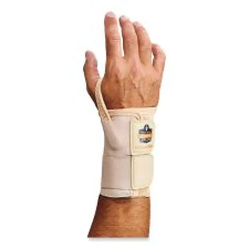 ergodyne ProFlex 4010 Double Strap Wrist Support, Small, Fits Right Hand, Tan