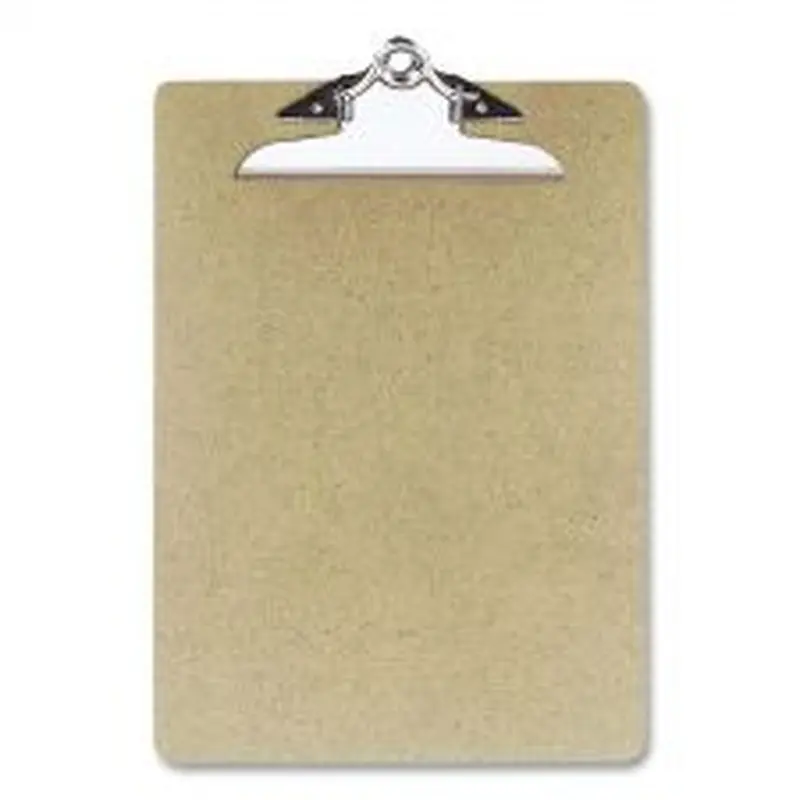 Officemate Recycled Hardboard Clipboard, 1" Clip Capacity, Holds 8.5 x 11 Sheets, Brown, 3/Pack