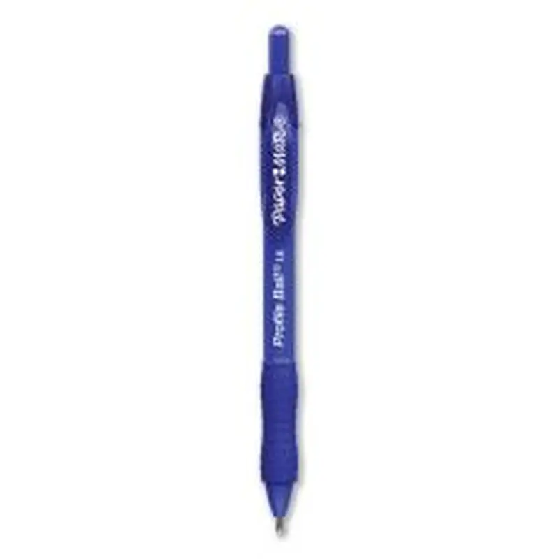 Paper Mate Profile Ballpoint Pen, Retractable, Medium 1 mm, Blue Ink, Translucent Blue Barrel, 4/Pack