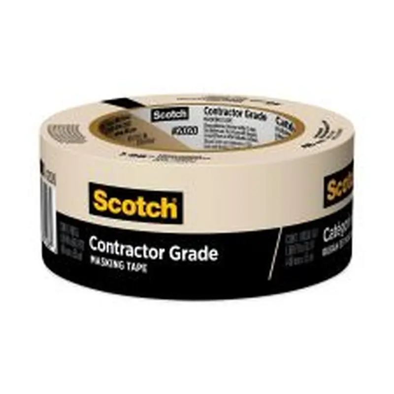 Scotch Commercial-Grade Masking Tape for Production Painting, 3" Core, 1.88" x 60 yds, Natural