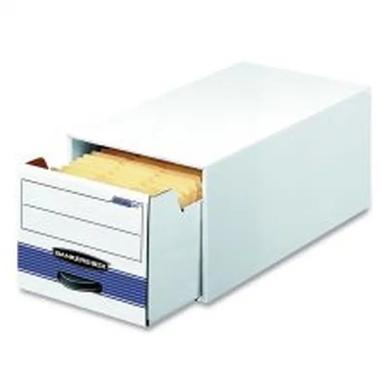 Bankers Box STOR/DRAWER Basic Space-Savings Storage Drawers, Legal Files, 16.75 x 19.5 x 11.5, White/Blue